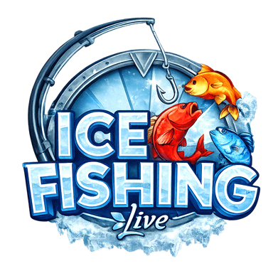 Ice Fishing instant win spel met multipliers en bonus features